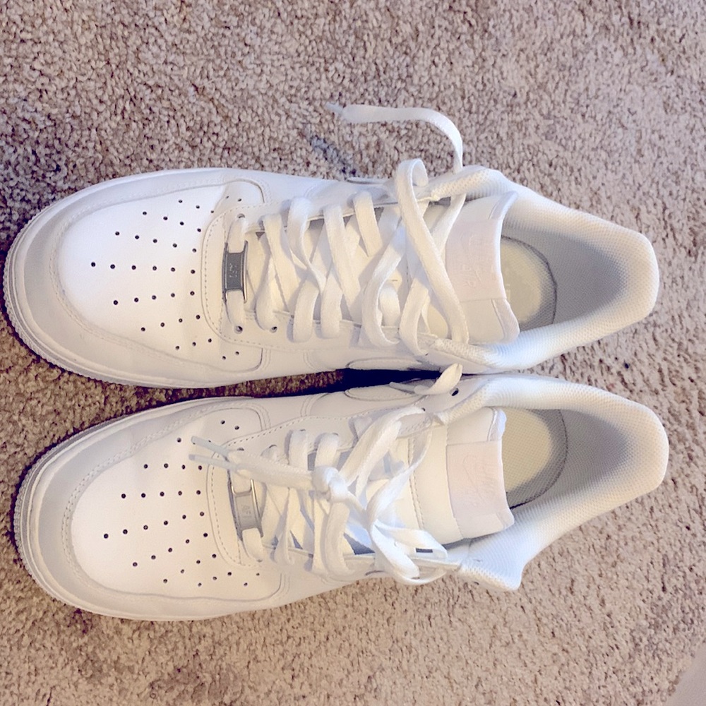 All White Nike Air Force 1s, Mens size 11